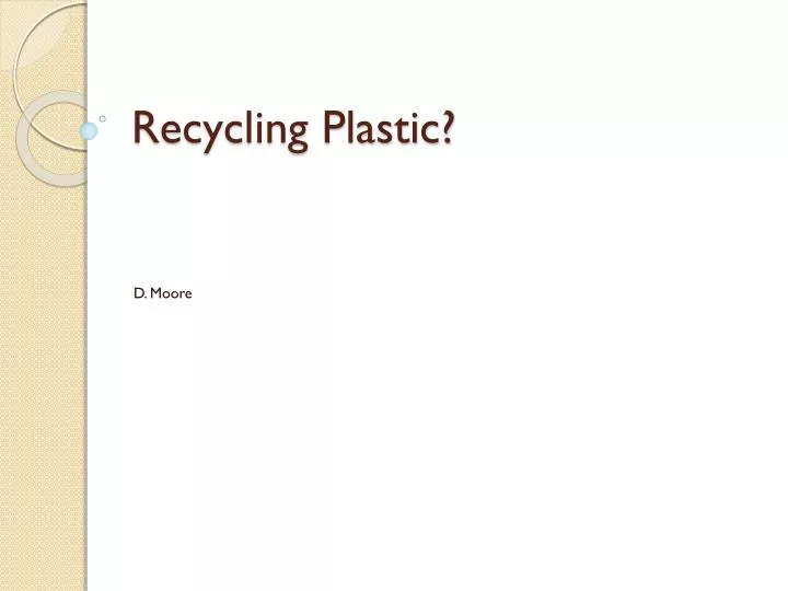 recycling plastic