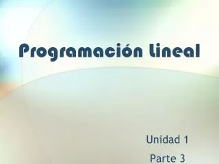 programaci n lineal