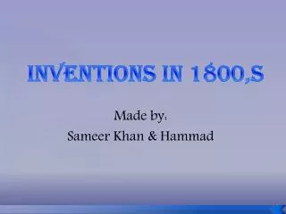 Inventions in 1800,s