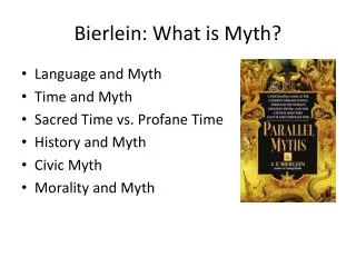 Bierlein: What is Myth?