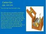 Cotton Gin pgs. 200-201