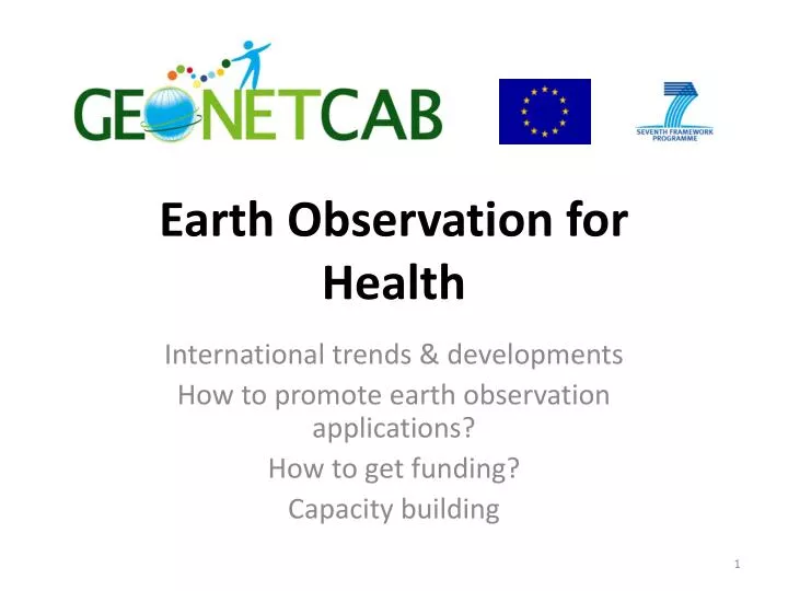 earth observation for health