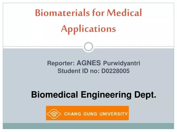 biomaterials for medical applications