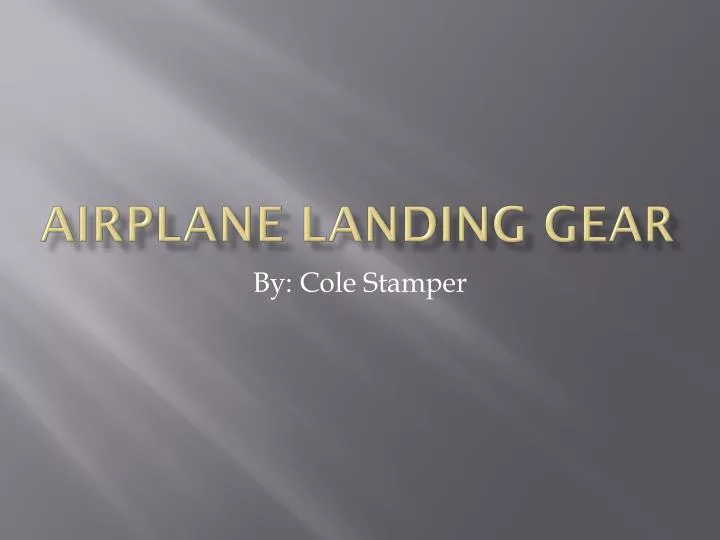 airplane landing gear