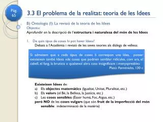 3 3 el problema de la realitat teoria de les idees