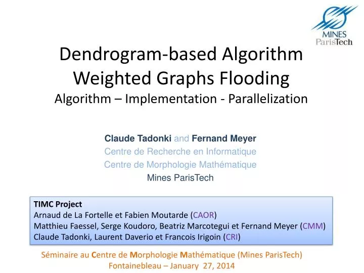 dendrogram based algorithm weighted graphs flooding algorithm implementation parallelization