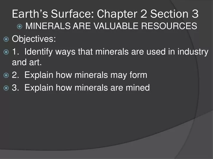 earth s surface chapter 2 section 3