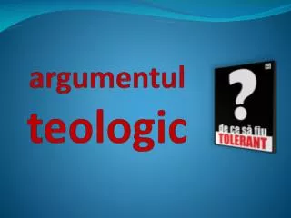 argumentul teologic