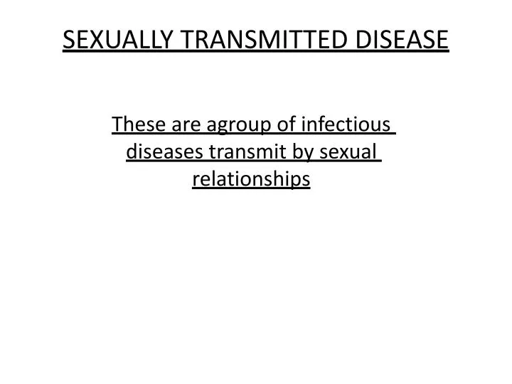 sexually transmitted disease