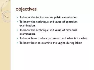 objectives