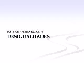 desigualdades