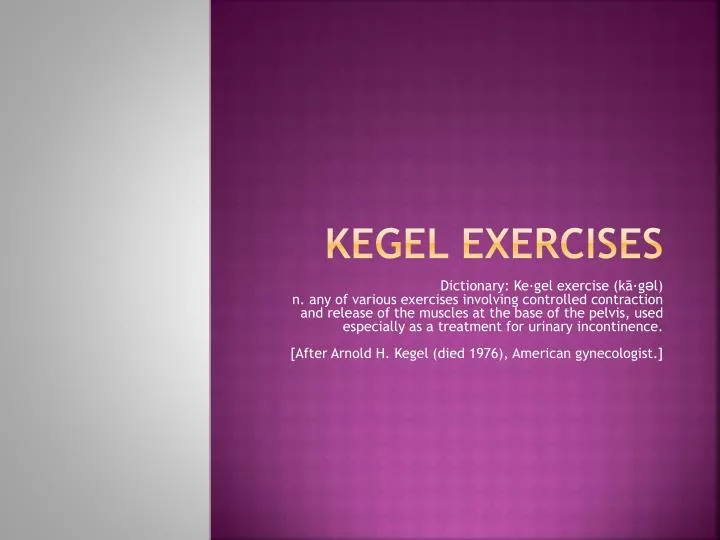 kegel exercises