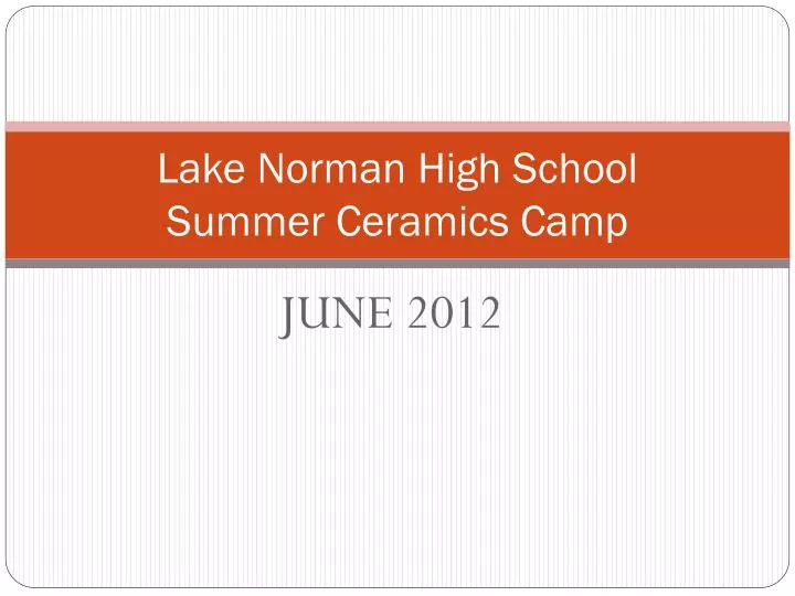 lake norman high school summer ceramics camp