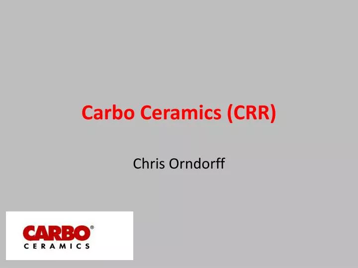 carbo ceramics crr