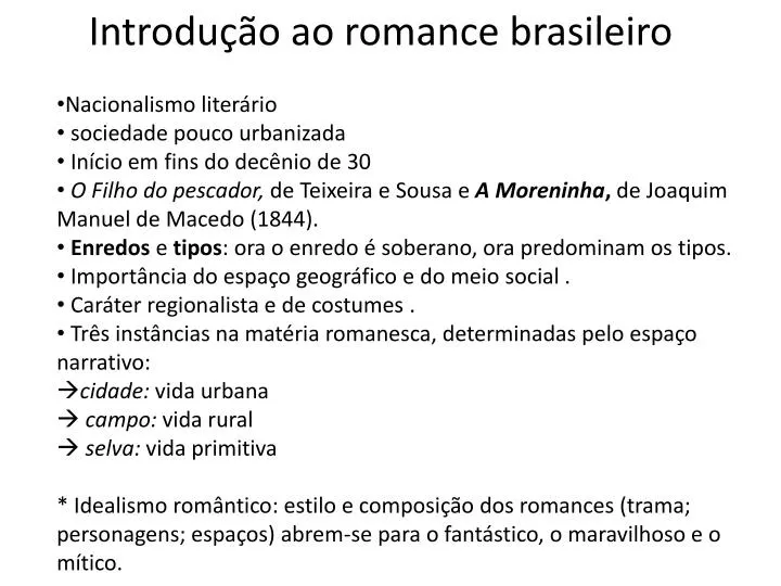 introdu o ao romance brasileiro
