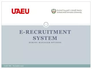 E-recruitment System Hiring manager options