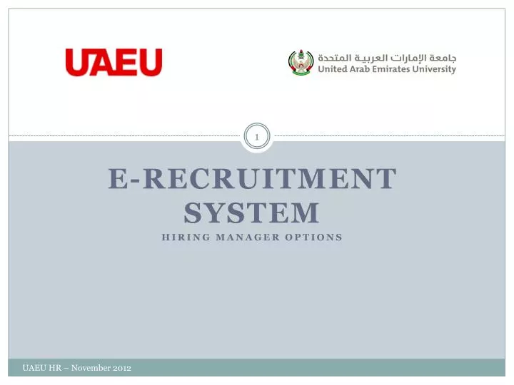 e recruitment system hiring manager options