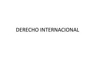 derecho internacional