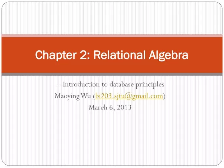 chapter 2 relational algebra