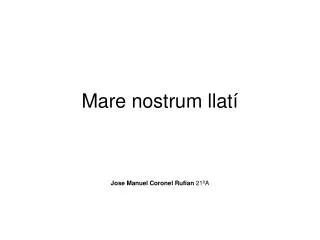 mare nostrum llat