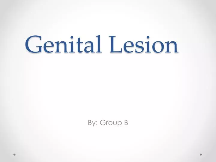 genital lesion