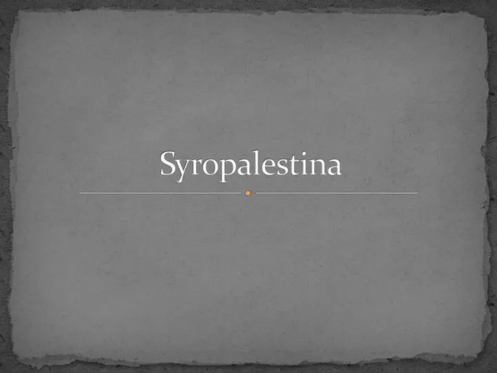 syropalestina