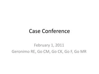 Case Conference