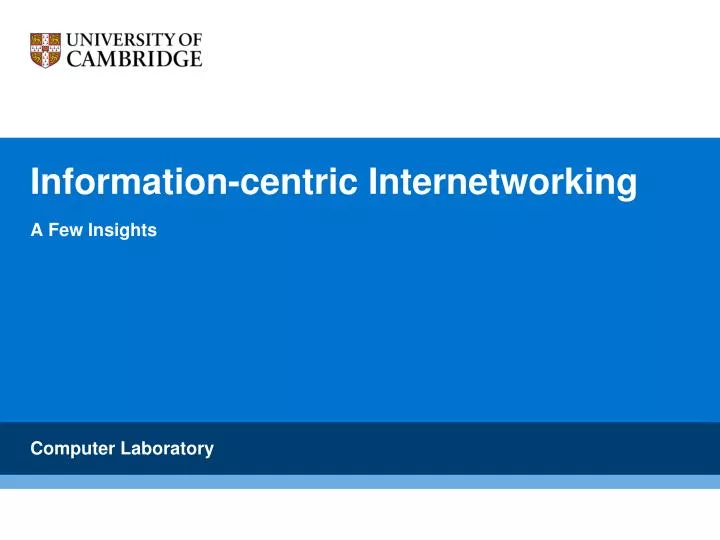 information centric internetworking