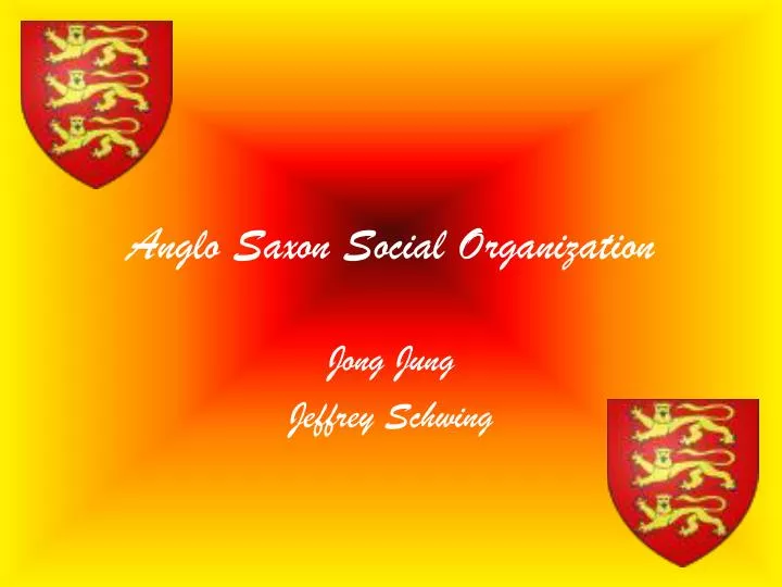 anglo saxon social organization
