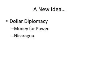 a new idea