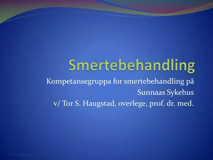 smertebehandling