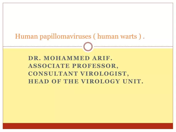 human papillomaviruses human warts