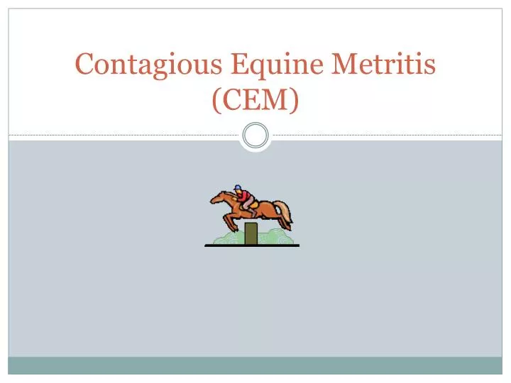 contagious equine metritis cem