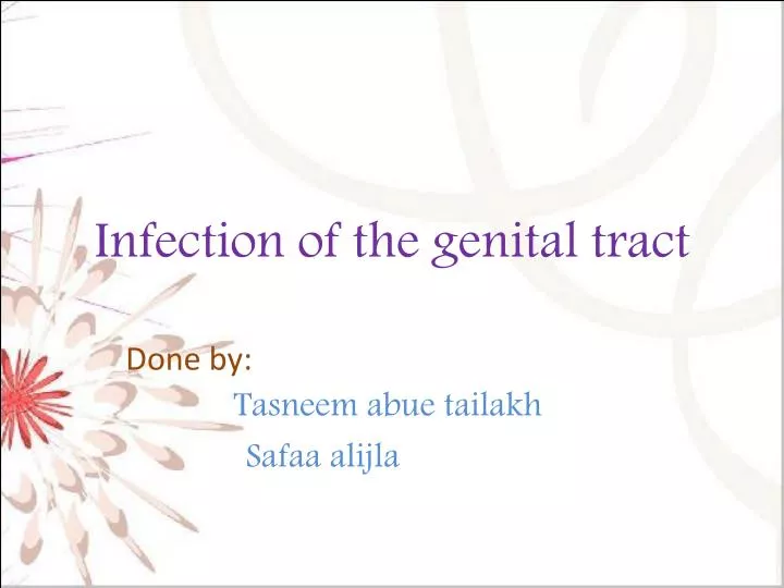 infection of the genital tract