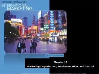 Chapter 10 Marketing Organization, Implementation, and Control