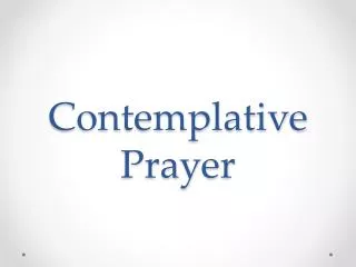 Contemplative Prayer