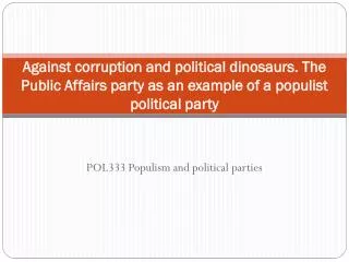POL333 Populism and political parties