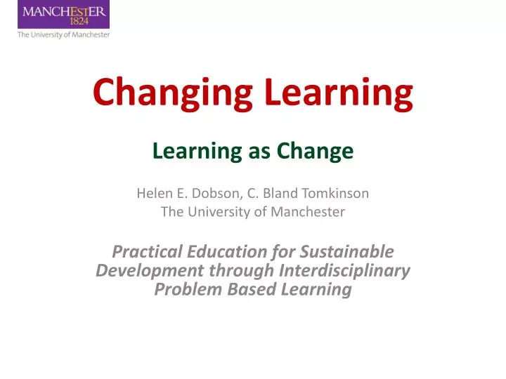 changing learning