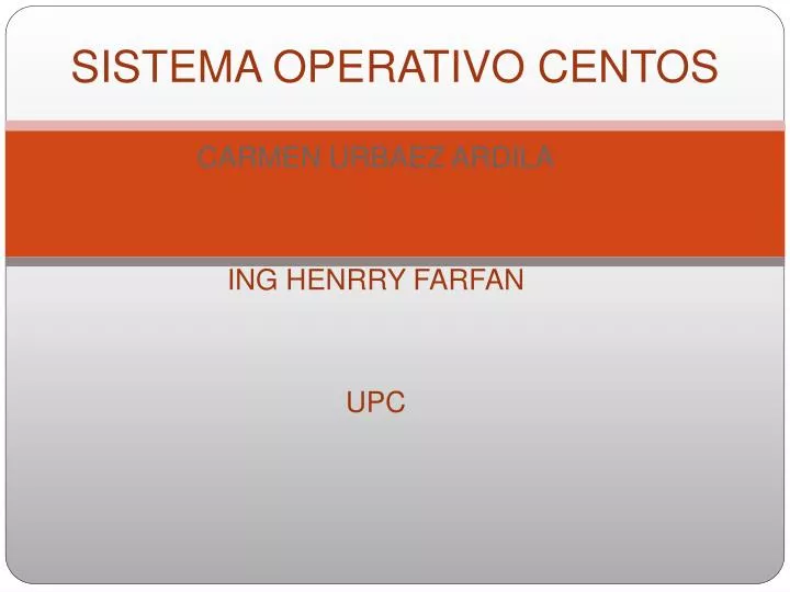 sistema operativo centos