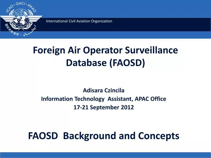 foreign air operator surveillance database faosd