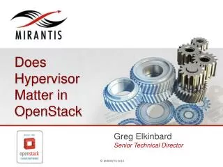 Does Hypervisor Matter in OpenStack