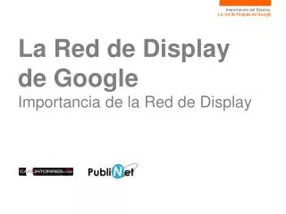 la red de display de google importancia de la red de display