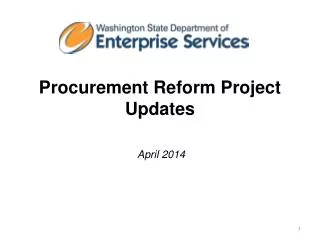 Procurement Reform Project Updates