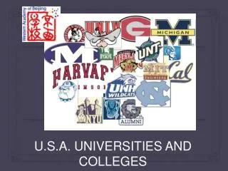 U.S.A. UNIVERSITIES AND COLLEGES
