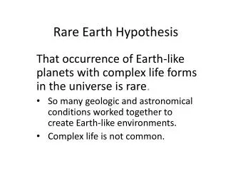 rare earth hypothesis