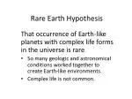 Rare Earth Hypothesis - slide 1