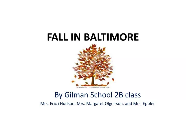 fall in baltimore