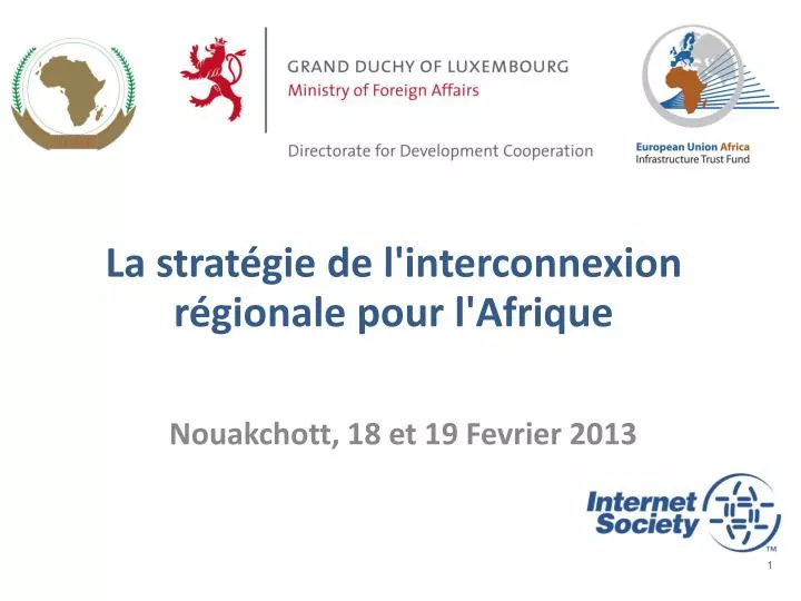 la strat gie de l interconnexion r gionale pour l afrique