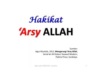 hakikat arsy allah