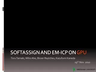 Softassign and EM-ICP on GPU